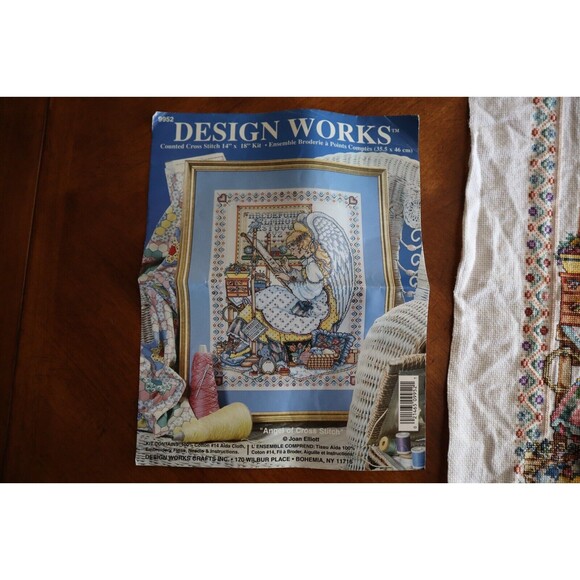 FINISHED Design Works Counted Cross Stitch Kit # 9952 Angel Of Cross Stitch - Picture 3 of 10